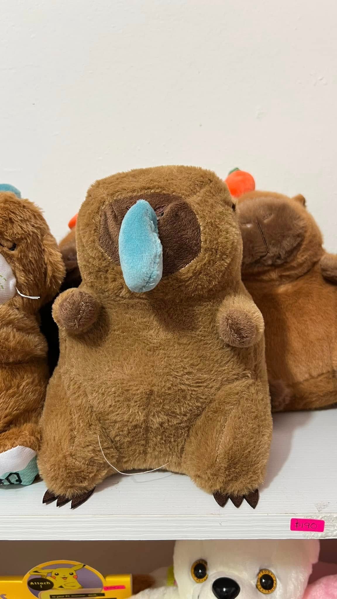 Peluche Oso Café con Nariz Azul